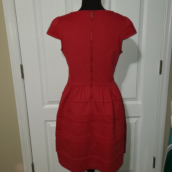 Elle Fitted A-Line Dress w Ribbed Detail - Picture 6 of 14